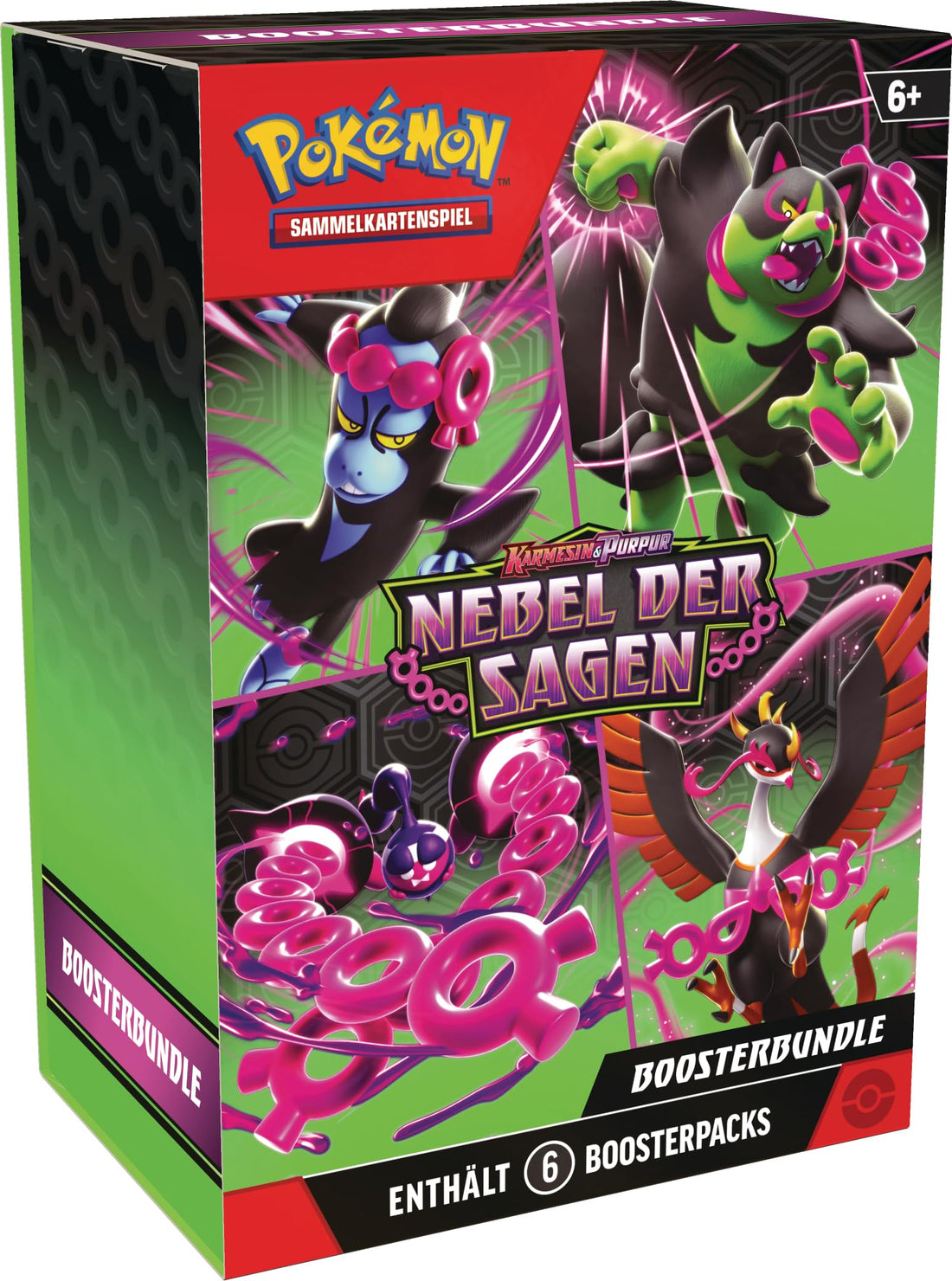 Pokémon-Sammelkartenspiel: Boosterbundle Karmesin &amp; Purpur – Nebel der Sagen (6 Boosterpacks)
