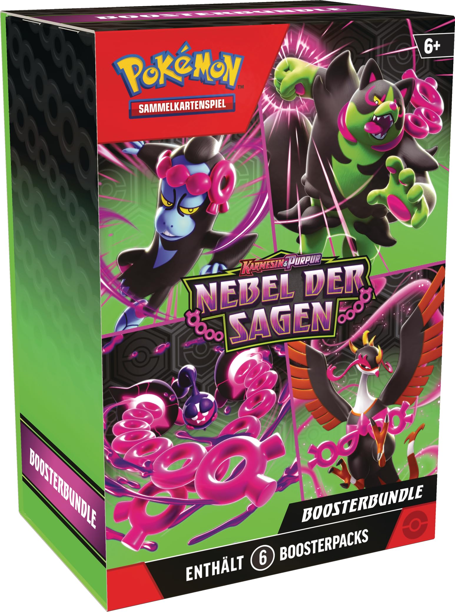 Pokémon-Sammelkartenspiel: Boosterbundle Karmesin &amp; Purpur – Nebel der Sagen (6 Boosterpacks)